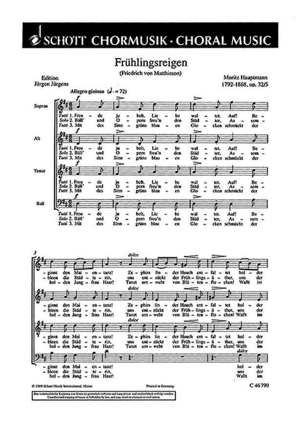 Sechs Chorlieder op. 32